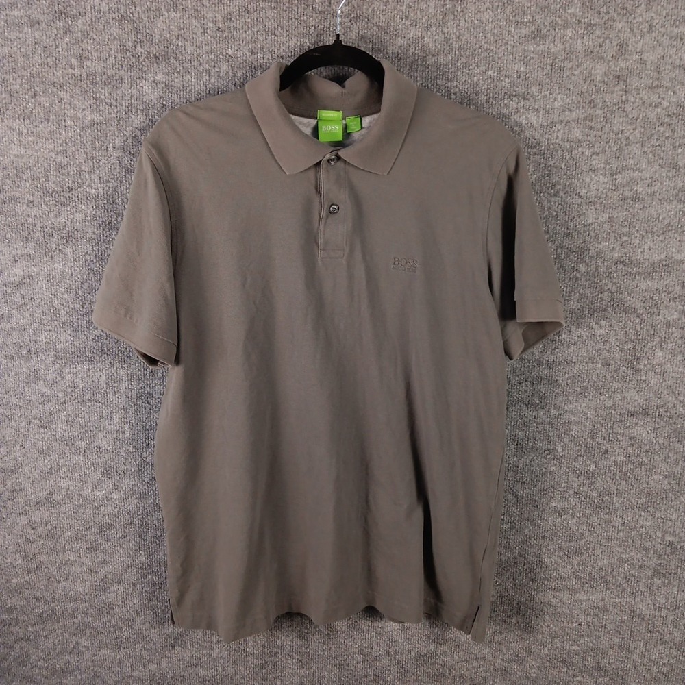 Boss Hugo Boss Boys Polo Shirt Gray Modern Fit Logo Embroidery XXL